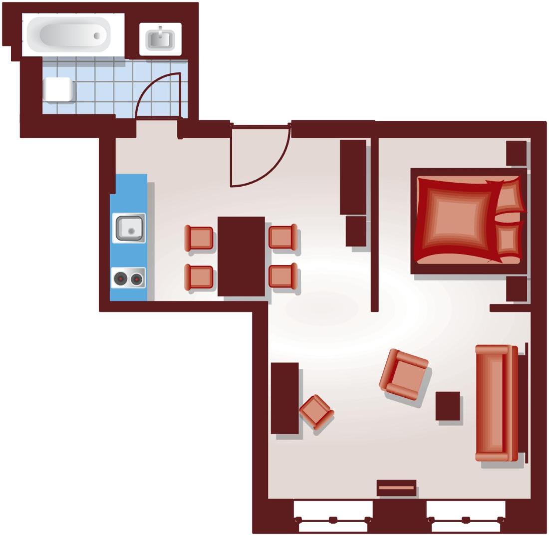 Apartmenthotel Quartier M Leipzig Rum bild